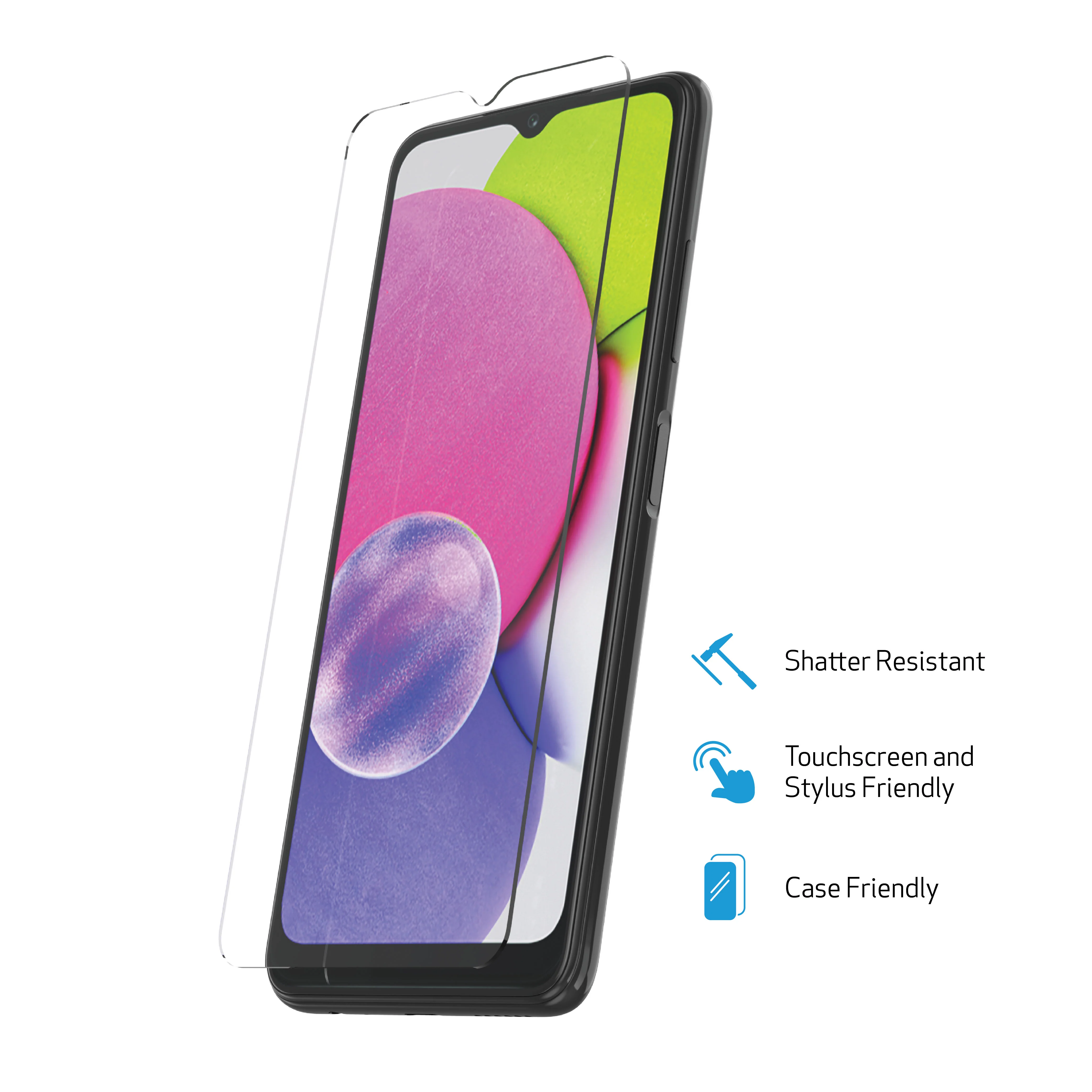DuraGlass Tempered Glass Screen Protector with Quick Installation Tray for Samsung Galaxy A03s - Image 2