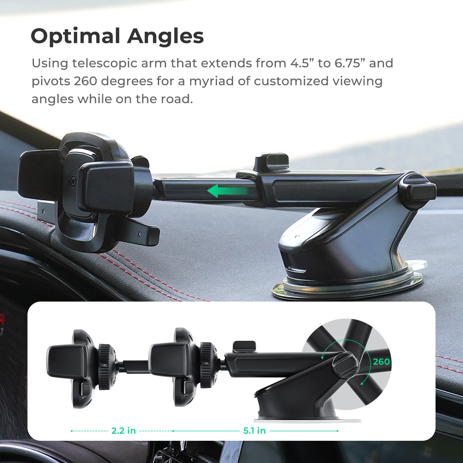 Easy One Touch Mini Pro Dashboard & Windshield Mount - Image 4
