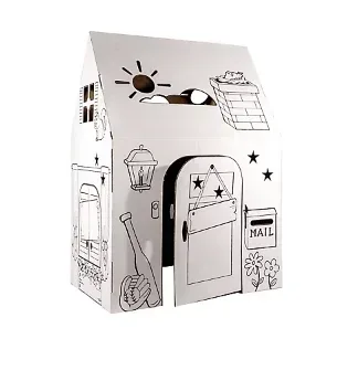 Easy Playhouse Cardboard Clubhouse