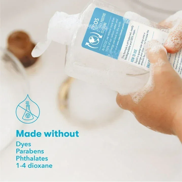 ECOS Hypoallergenic Liquid Dish Soap, Free & Clear, 25 Fluid Ounce - Image 2