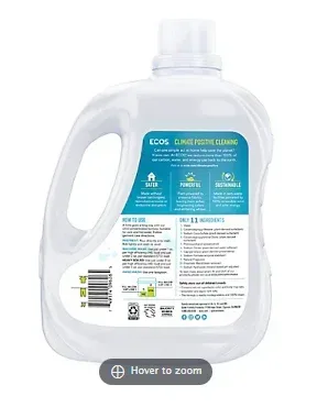 ECOS Liquid Laundry Detergent with Stain Fighting Enzymes, Lavender, 230 Loads - Image 2