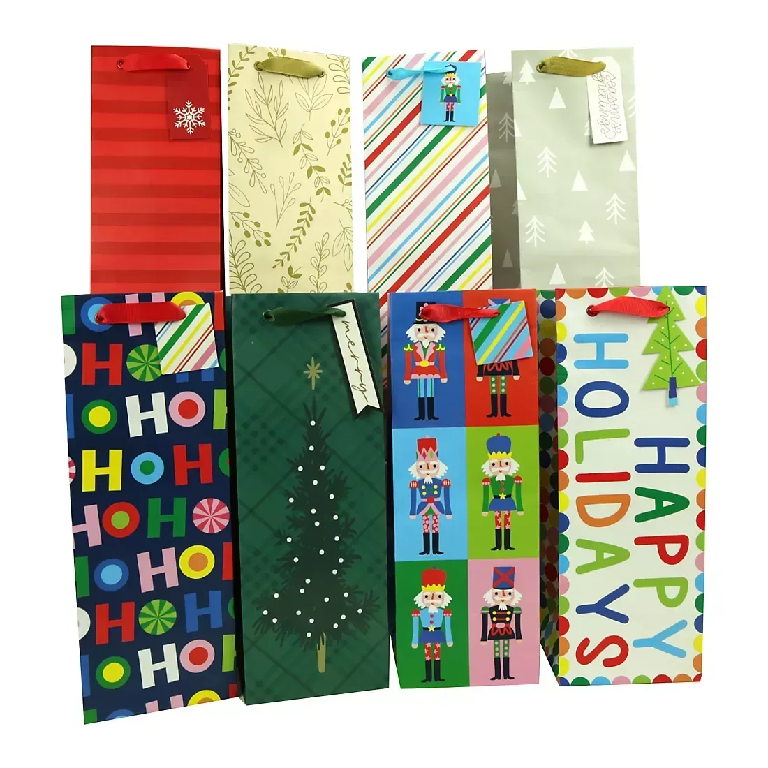 EDG Bottle Heavyweight Assorted Gift Bags, 8 ct.