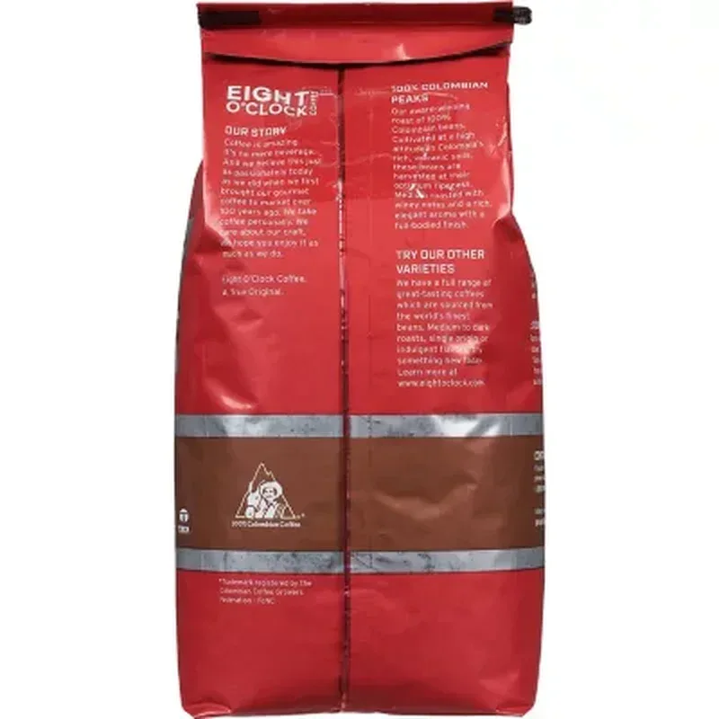 Eight O'Clock Medium Roast Whole Bean Coffee, 100% Colombian Peaks (38 Oz.) - Image 2