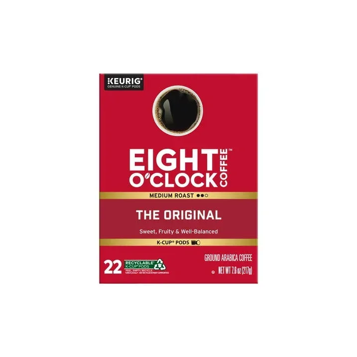 Eight O'Clock Original, Medium Roast Coffee, Keurig K-Cup Single Serve Coffee Pods, 22 Count - Image 2