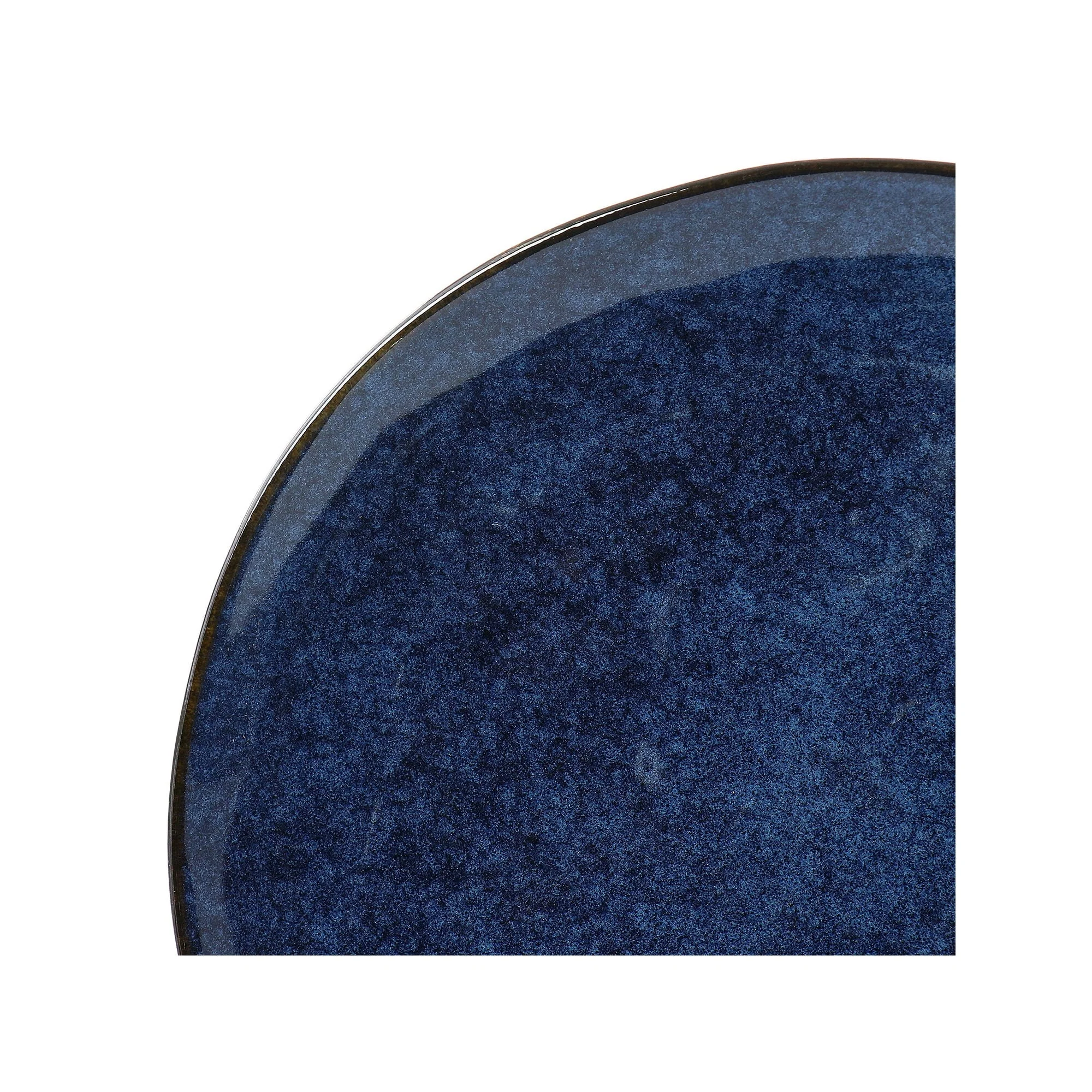 Elama Samara 12 Piece Stoneware Dinnerware Set in Blue - Image 3