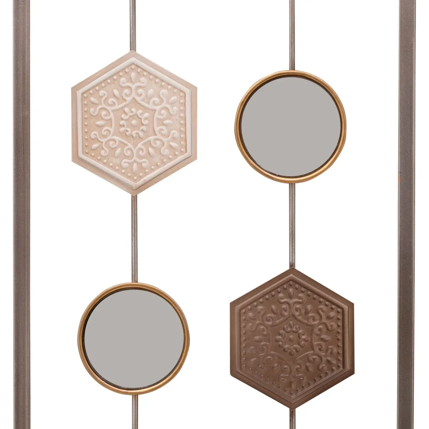 Elements Set of 2 Metal Geometric Wall Décor Panels - Image 4