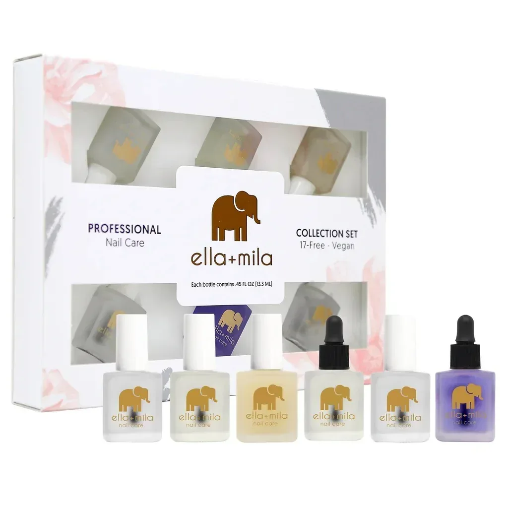 ella + mila Nail Care Essentials, 6-piece Set, 0.45 fl oz Each