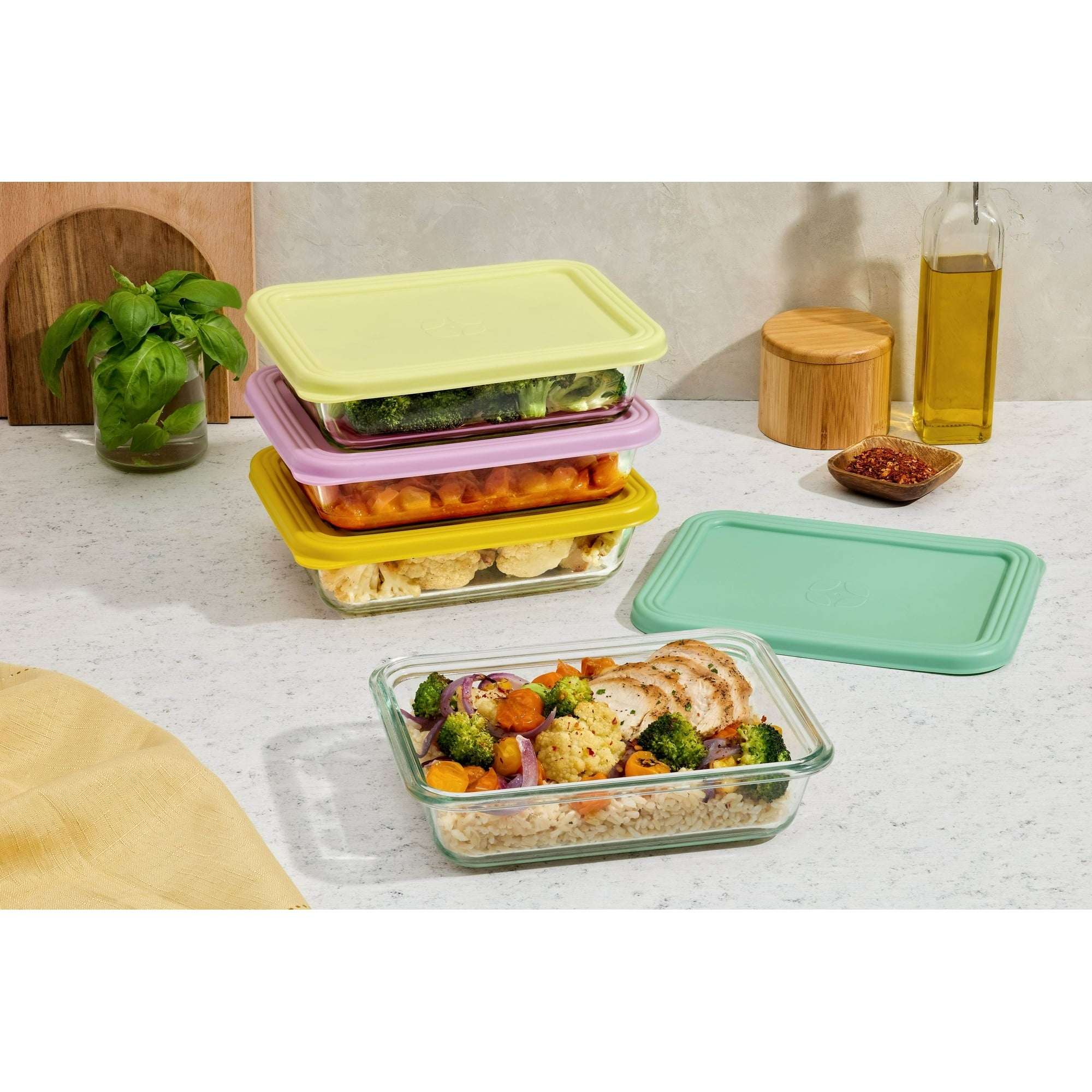 Ello Everyday 4.5 Cup 8PC Glass Meal Prep Set - Image 5