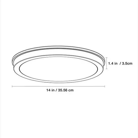 Energetic 14” Slim LED Flush Mount Light Fixture - Image 11
