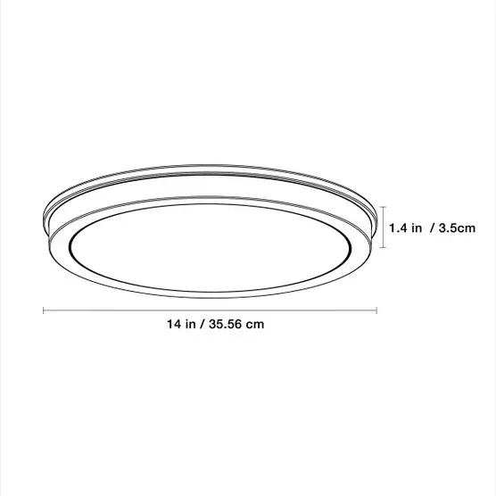 Energetic 14” Slim LED Flush Mount Light Fixture - Image 19