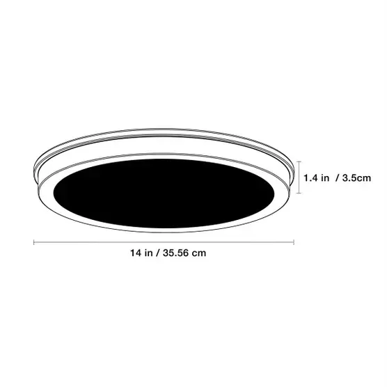 Energetic 14” Slim LED Flush Mount Light Fixture - Image 3