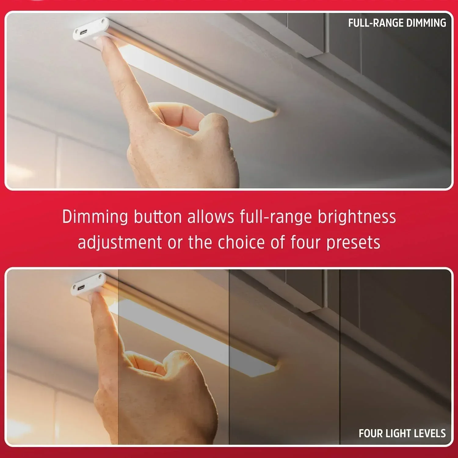 Energizer 9.5" Motion Sensing Magnetic LED Rechargeable Light Bar, 2 Pack - Image 5