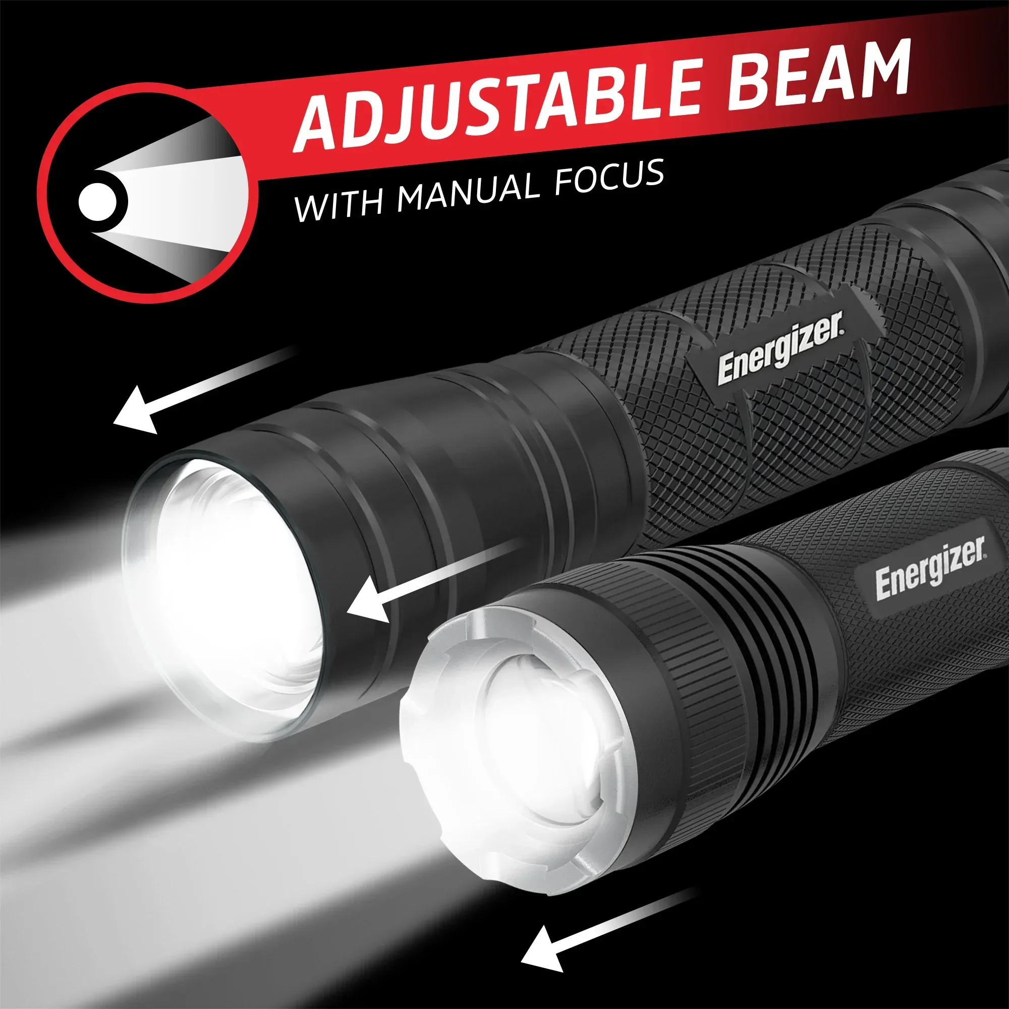 Energizer Flashlight Combo Pack, High Powered 1,000 Lumen Metal Torch Light and Bright 300 Lumen Mini Tactical EDC Flashlight, for Emergency, Camping, Running and Hunting, Batteries Included - Image 4