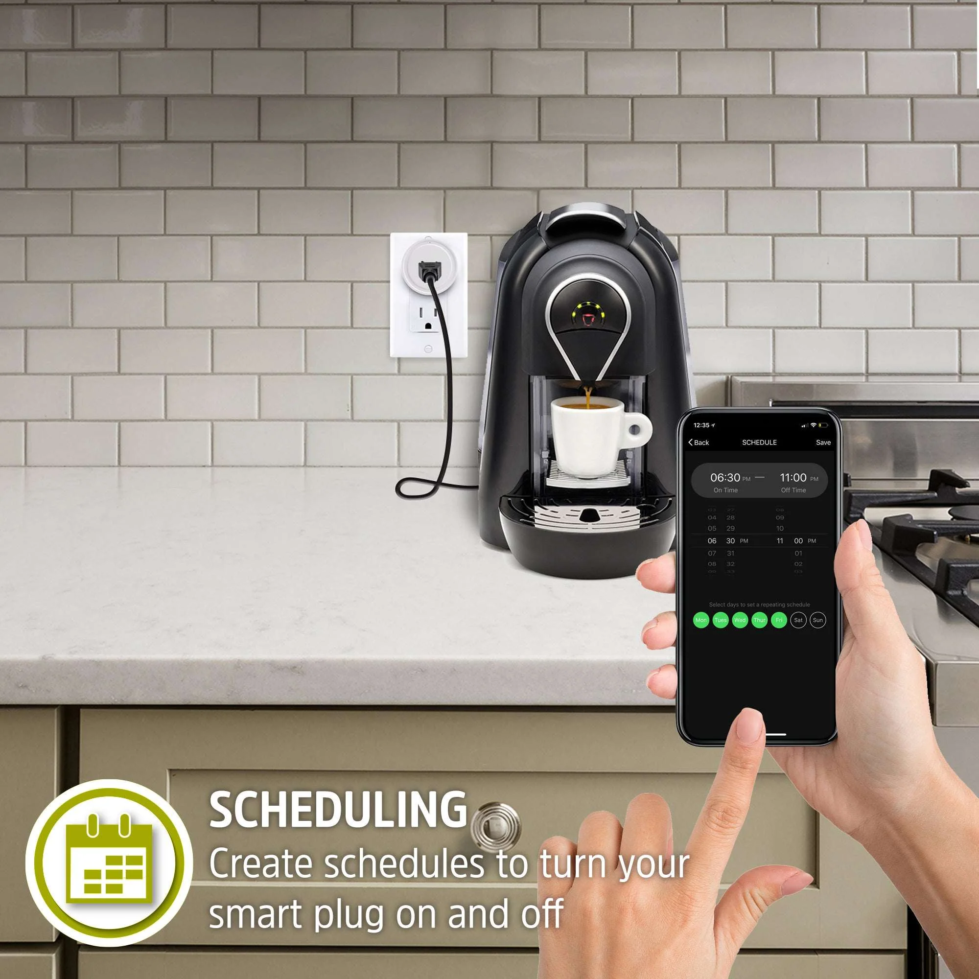 Energizer Smart Wi-Fi 15 Amp Wall Outlet Plug, Voice Control, Remote Access, Mobile App - Image 5