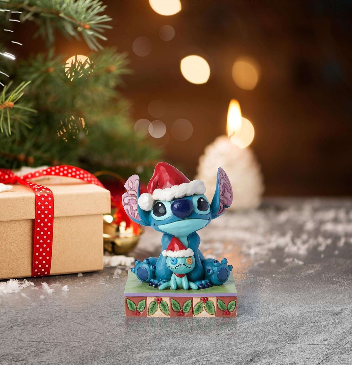 Enesco Disney Traditions Collection by Jim Shore Lilo and Stitch Santa with Scrump Figurine- Stone Resin Hand Painted Crafted Collectible Stitch Christmas Disney Figurines Home Decor Statue, 5.5 Inch - Image 3