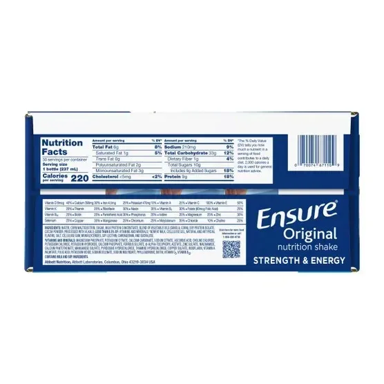 Ensure Original Nutrition Shake, Milk Chocolate, 8 fl. oz, 30-pack - Image 2
