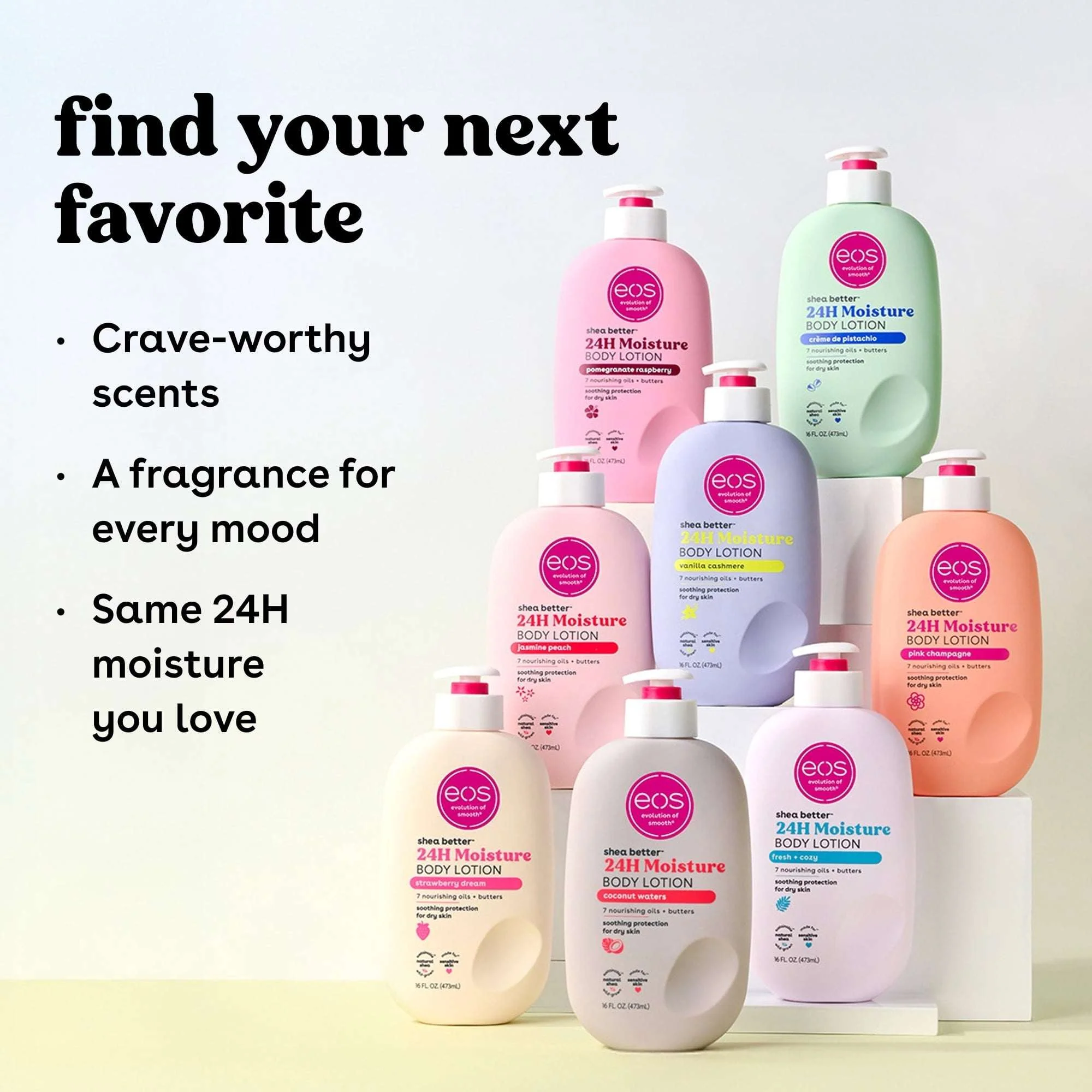eos Shea Better Body Lotion- Jasmine Peach, Soothes Dry Skin, 16 fl oz - Image 10