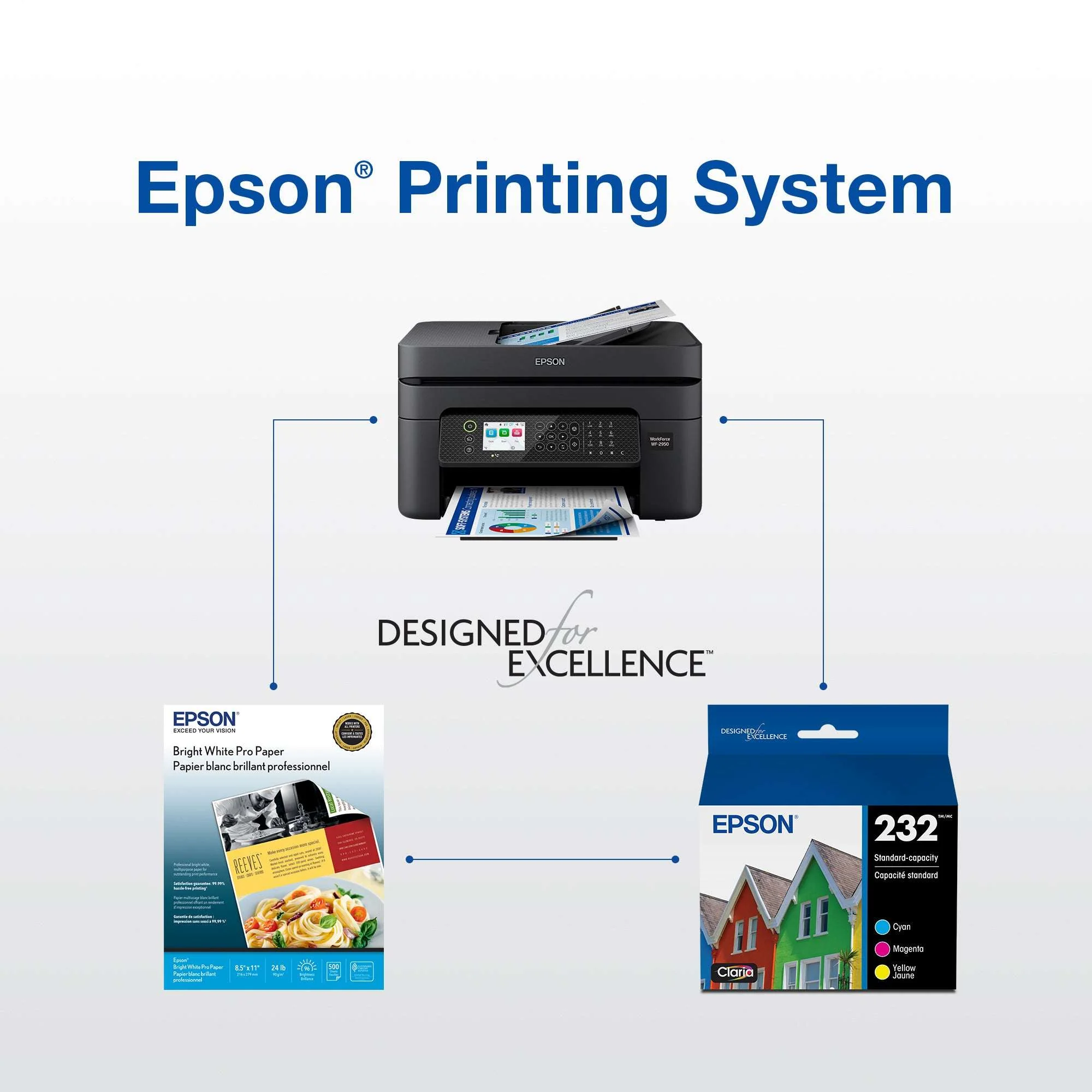 EPSON 232 Claria Ink High Capacity Black & Standard Color Cartridge Combo Pack (T232XL-BCS) Works with WorkForce WF-2930, WF-2950, Expression XP-4200, XP-4205 - Image 6