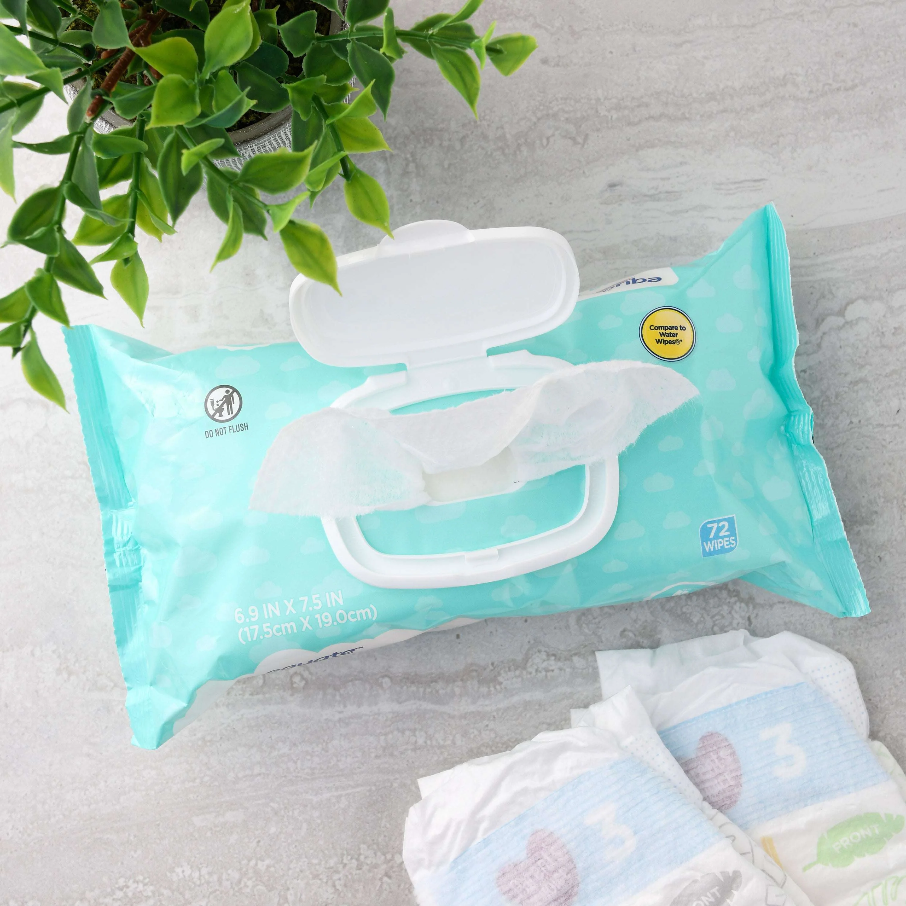 Equate Aqua Balance Wipes, Unscented, 72 Wipes - Image 2