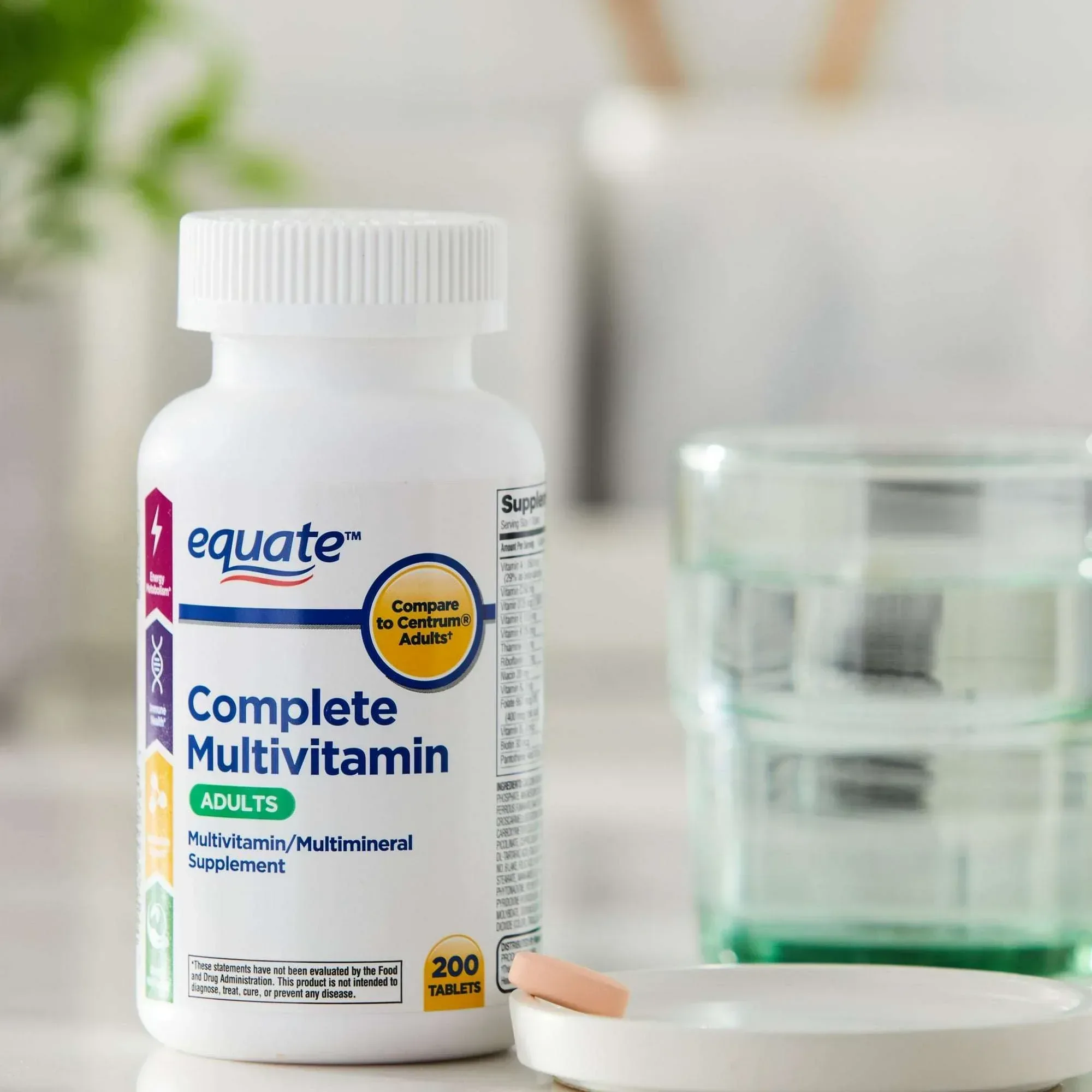 Equate Complete Multivitamin/Multimineral Supplement Tablets, Adults, 200 Count, Compare to Centrum® Adults - Image 6