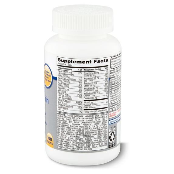 Equate Complete Multivitamin/Multimineral Supplement Tablets, Women 50+, 100 Count - Image 2