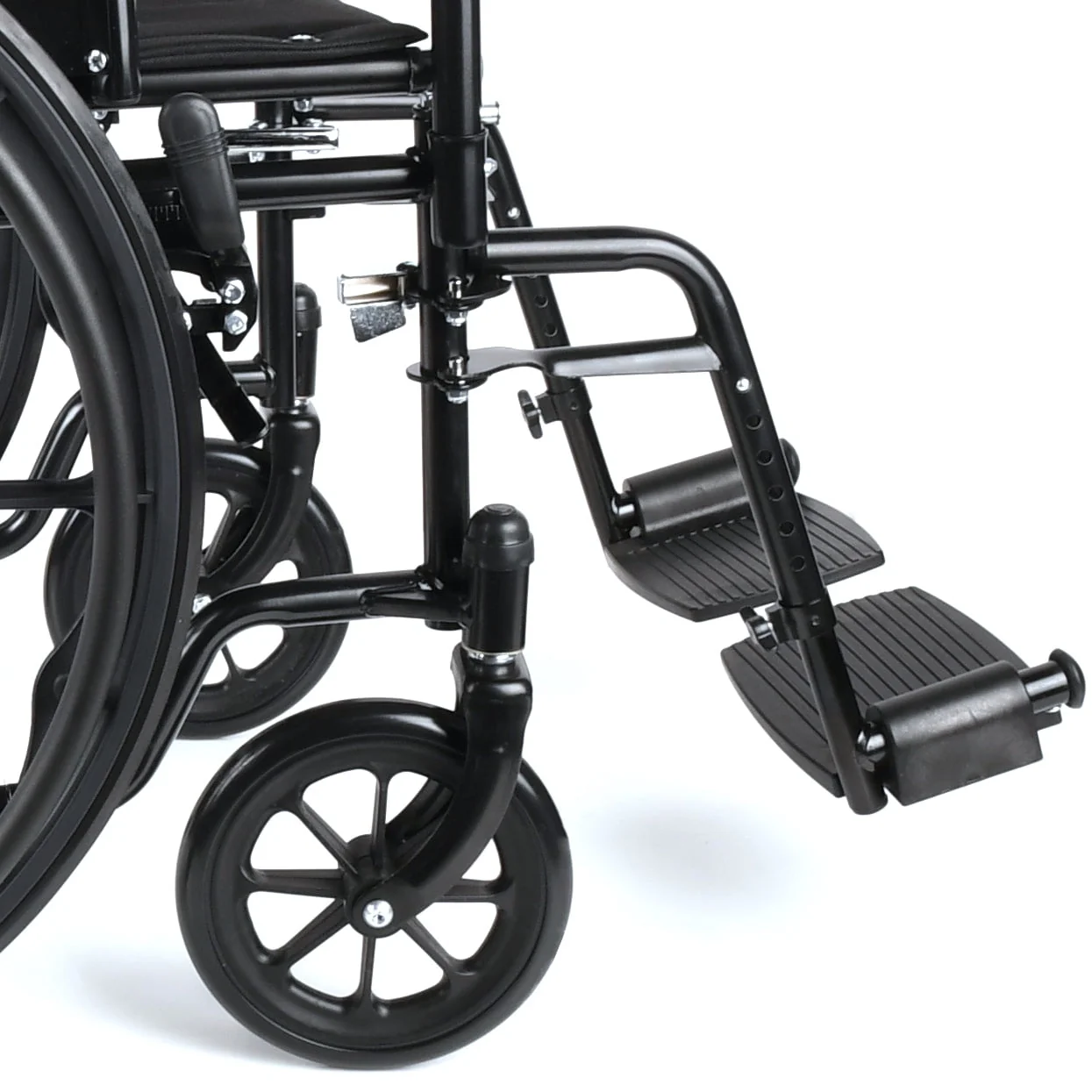 Equate Lightweight Foldable Steel Wheelchair with 18" Seat and Swing-Away Footrests, 350 lb Capacity - Image 6