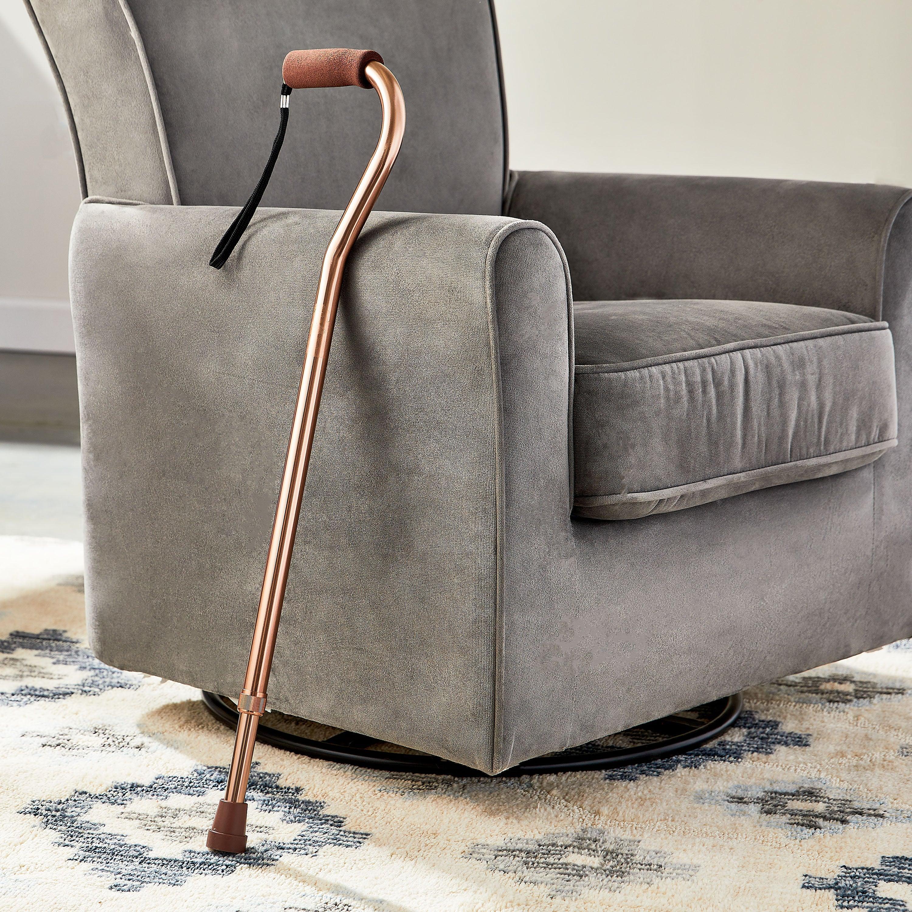 Equate Offset Aluminum Cane, Bronze - Image 2