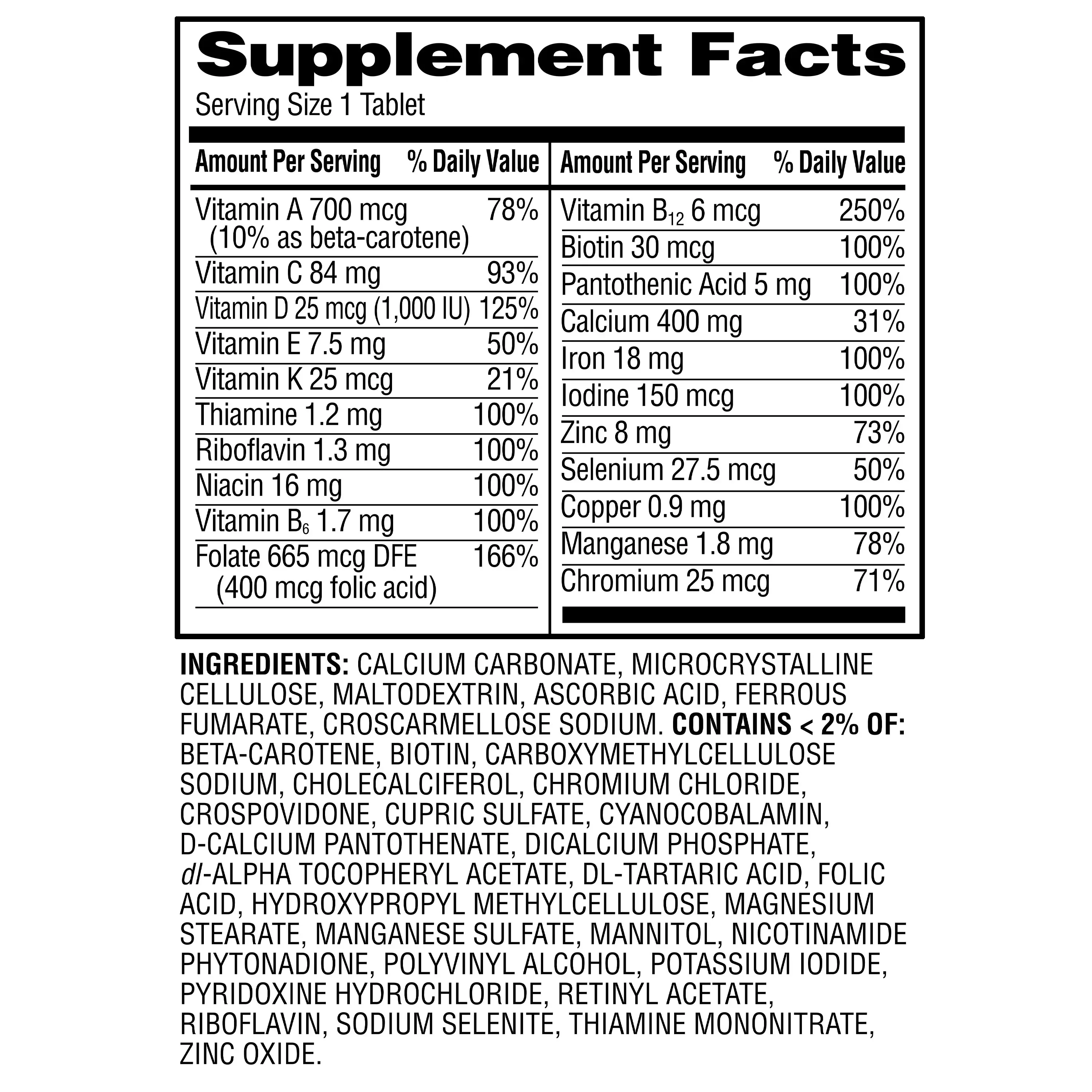 Equate One Daily Women's Multivitamin/Multimineral Supplement Tablets for Women's Health, 100 Count, Compare to One a Day® Women's - Image 10