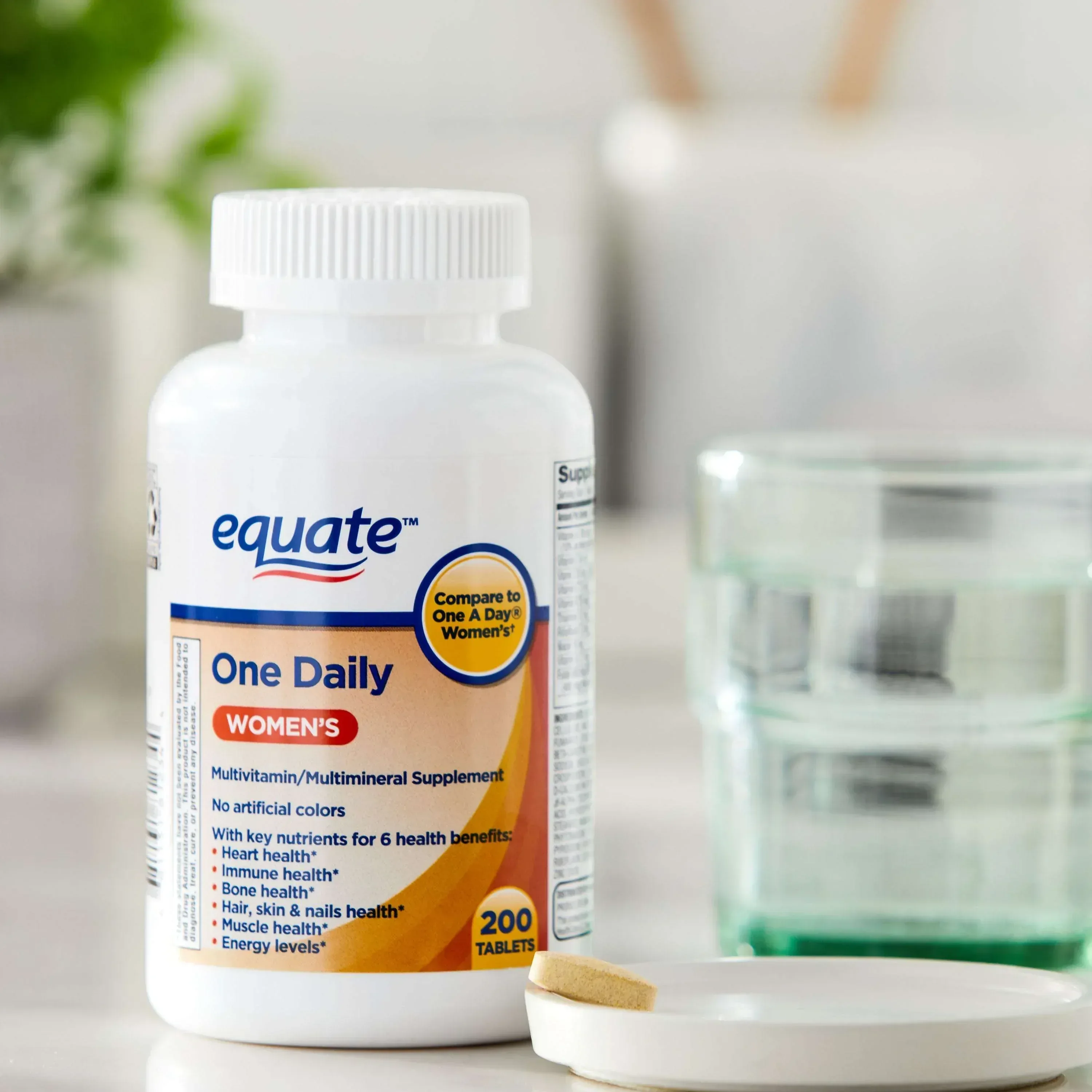 Equate One Daily Women's Multivitamin/Multimineral Supplement Tablets for Women's Health, 100 Count, Compare to One a Day® Women's - Image 12