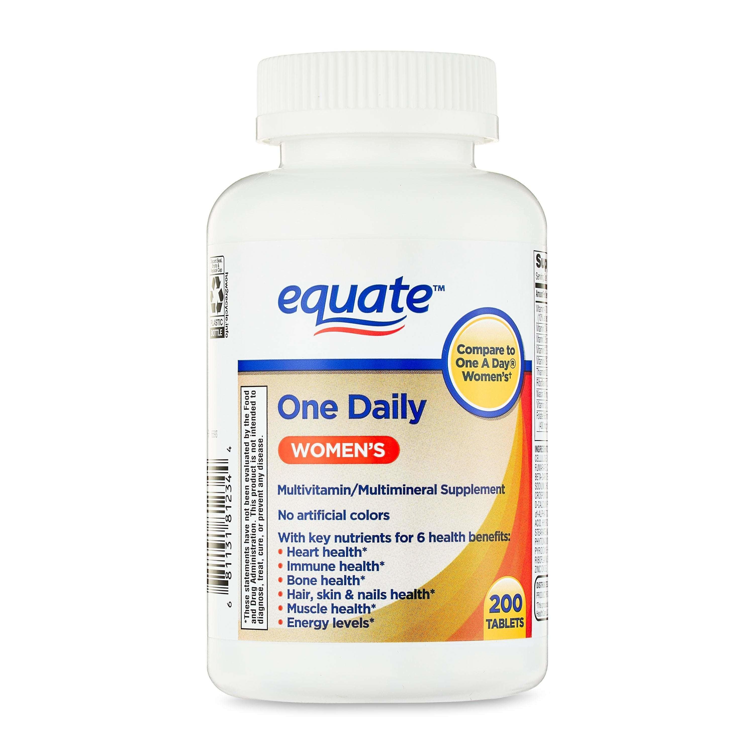 Equate One Daily Women's Multivitamin/Multimineral Supplement Tablets for Women's Health, 100 Count, Compare to One a Day® Women's - Image 8