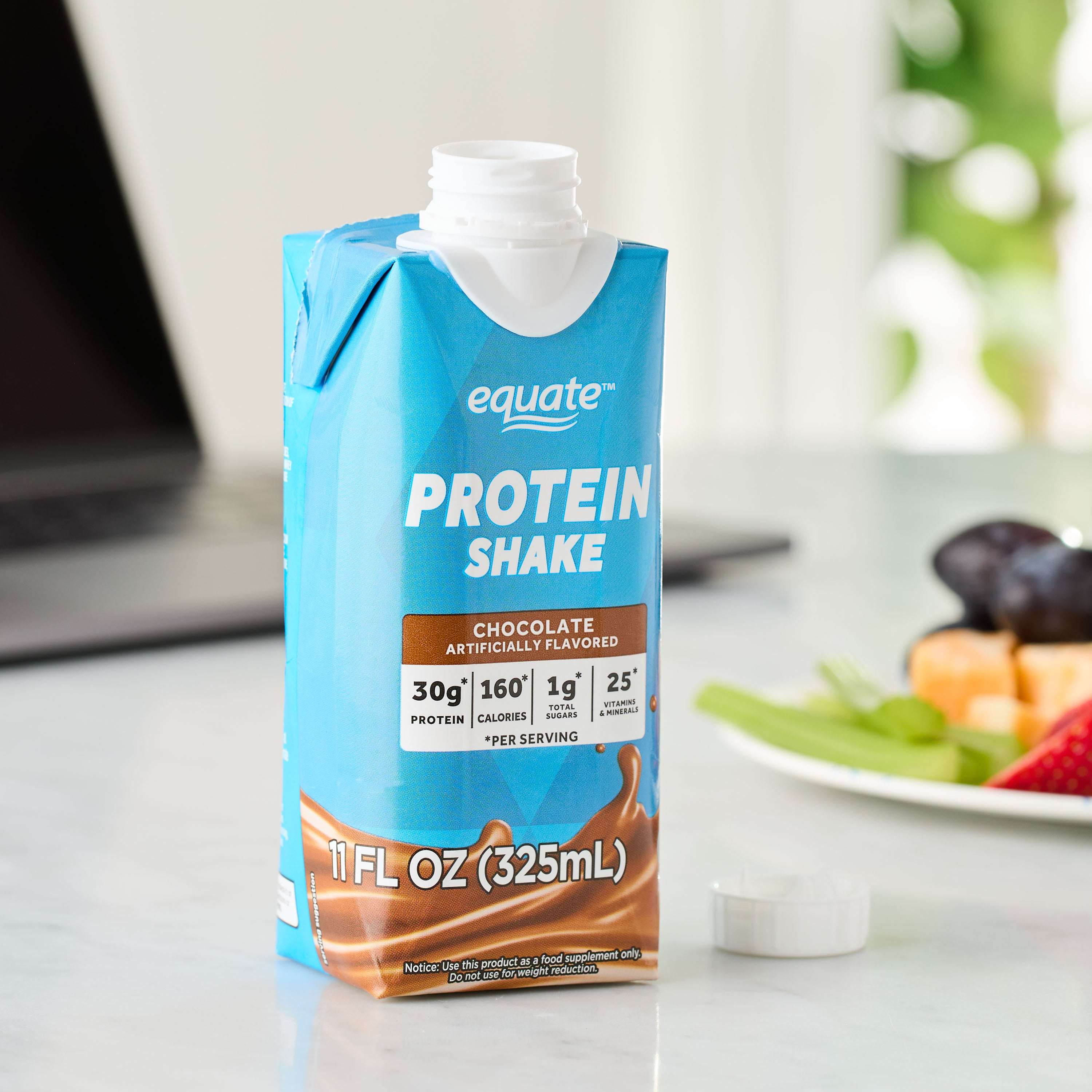 Equate Protein Shake, Chocolate, 11 fl oz, 12 Count - Image 2