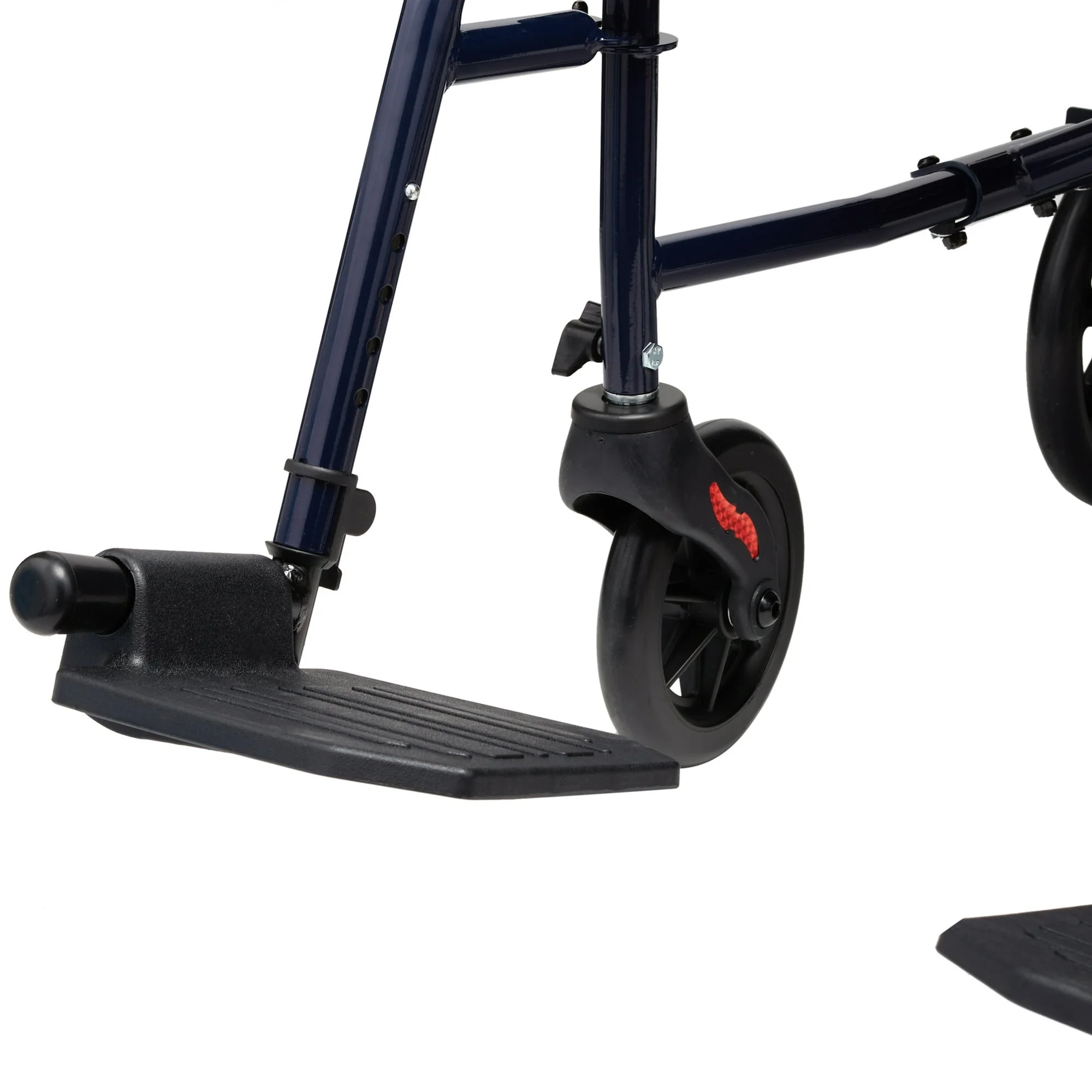 Equate Steel Folding Transport Wheelchair with 19" Seat, Black, 300 lb Weight Capacity - Image 7