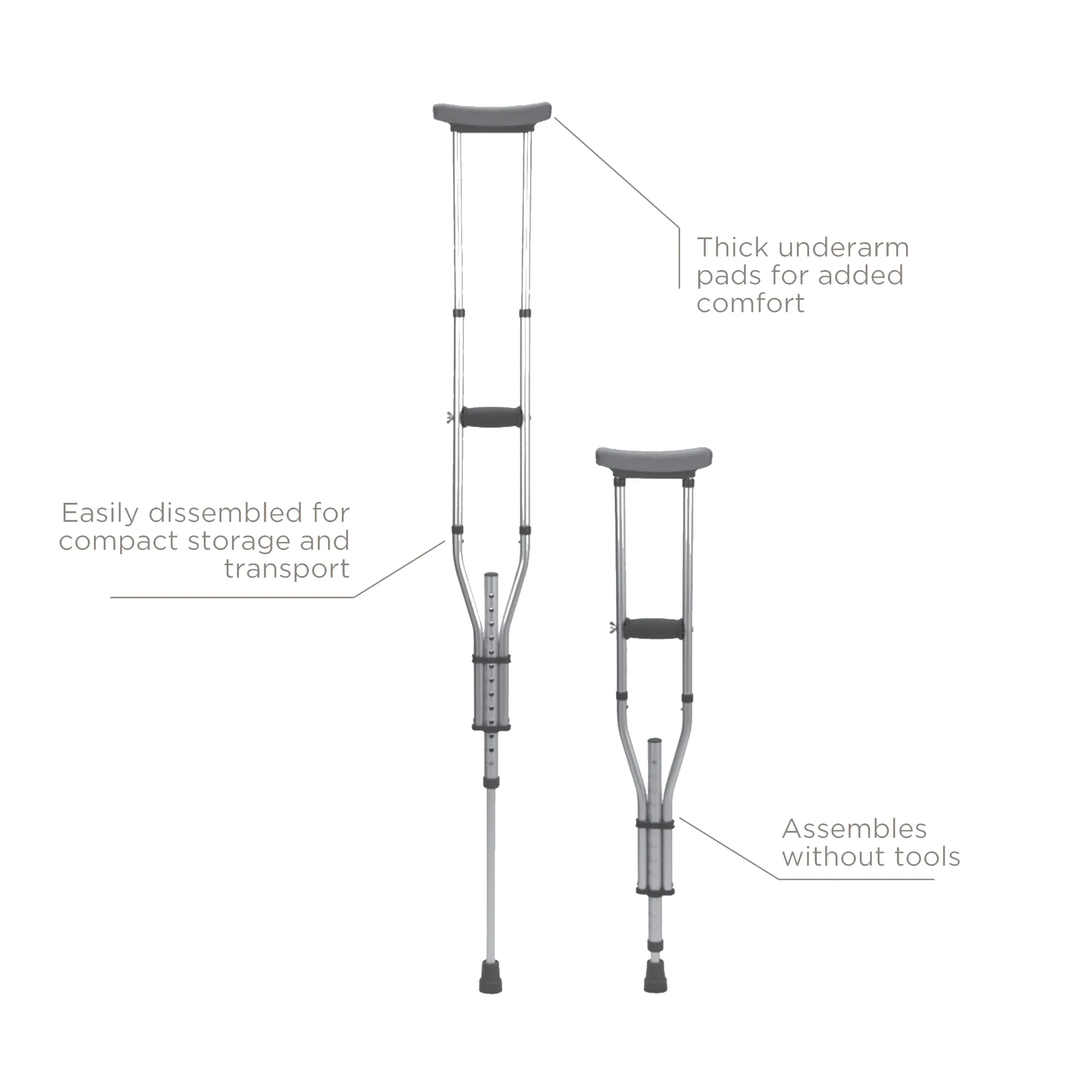 Equate Universal Crutches – Adjustable Walking Support for Adults - Image 9