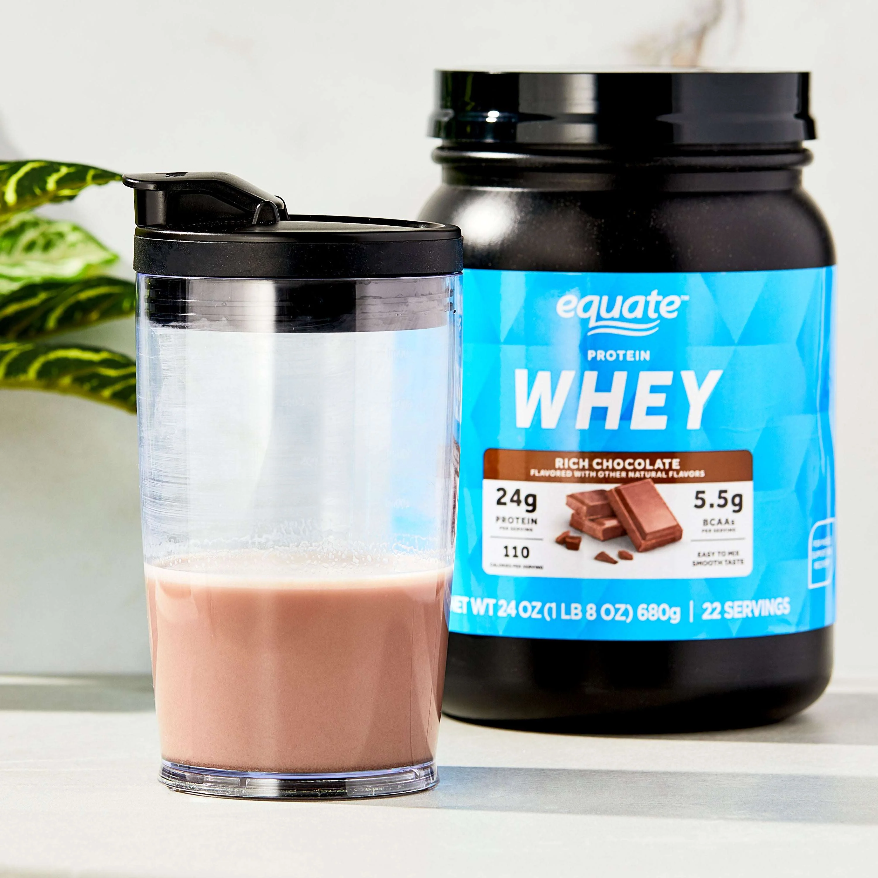 Equate Whey Protein Powder, Rich Chocolate, 24 oz - Image 2