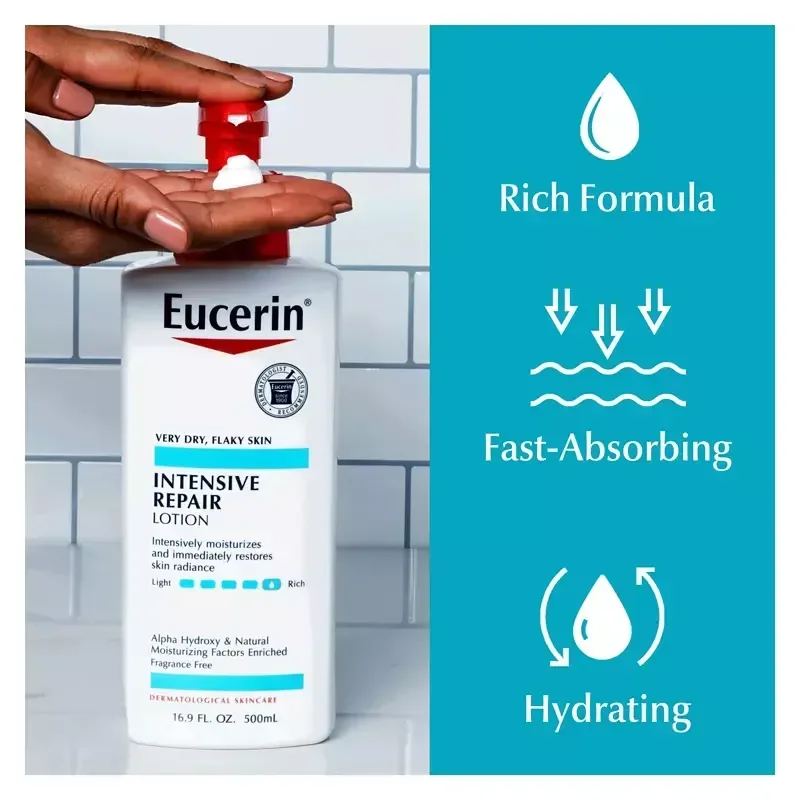Eucerin Intensive Repair Body Lotion Fragrance-Free Body Moisturizer, 2 pk./16.9 fl. oz. - Image 7
