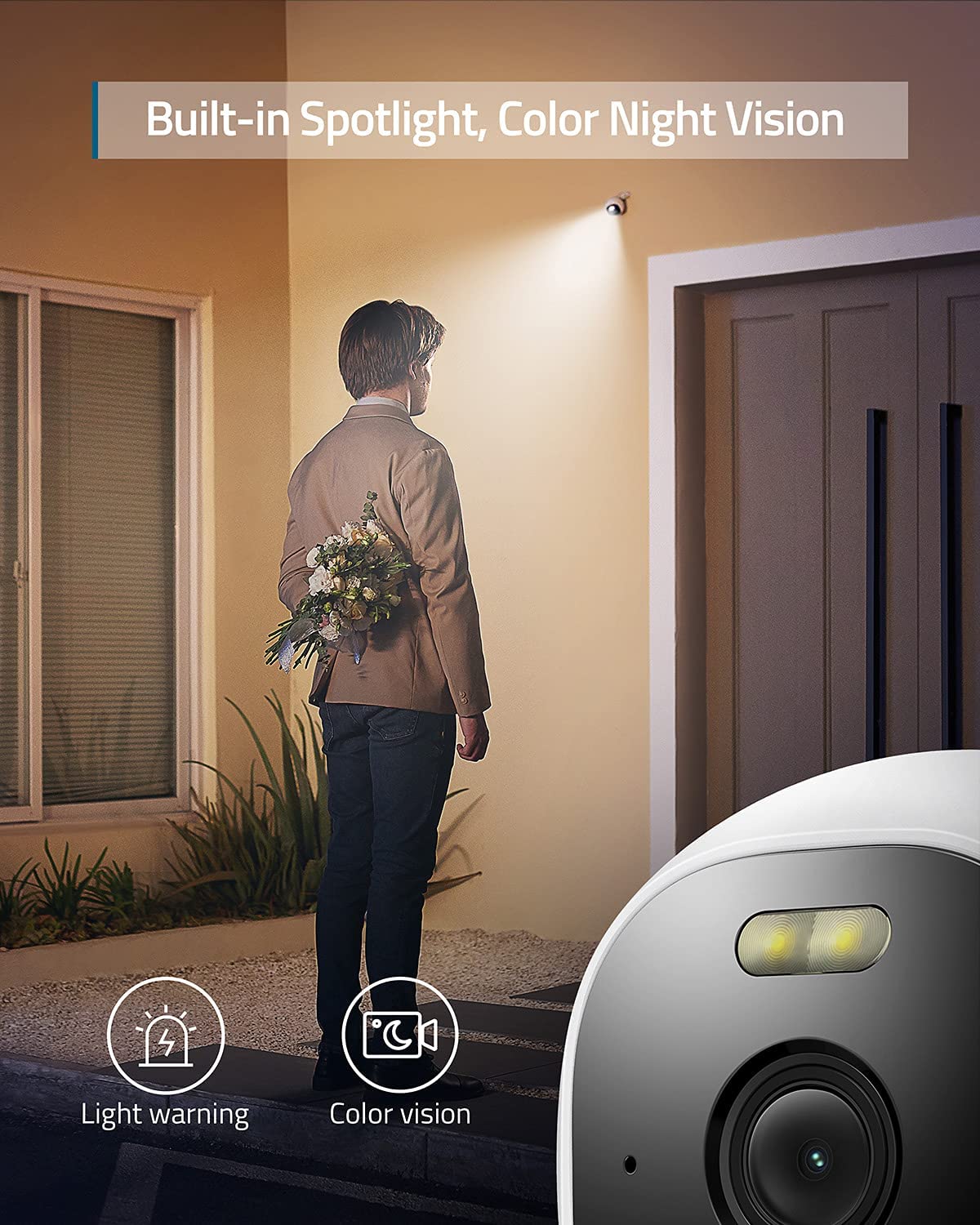 eufy Wired Outdoor 2K Surveillance Camera with Spotlight, No Subscriptions, 2.4 GHz Wi-Fi - Image 4