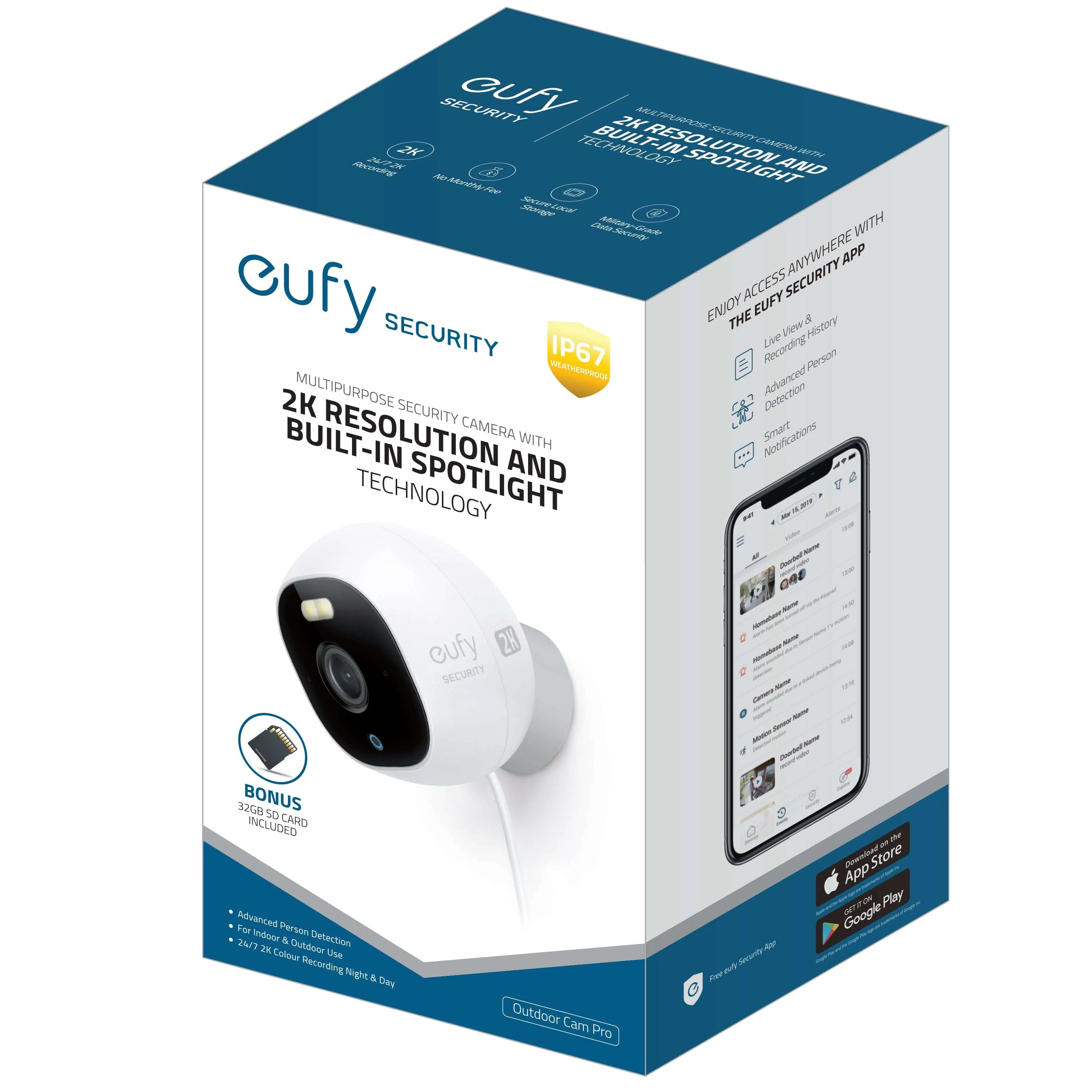 eufy Wired Outdoor 2K Surveillance Camera with Spotlight, No Subscriptions, 2.4 GHz Wi-Fi - Image 7