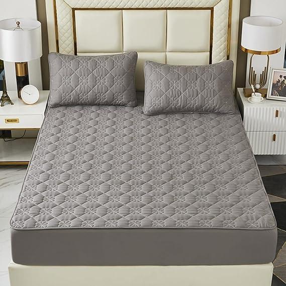 Extra Deep Pocket Fitted Sheet, Soft Breathable Bed Sheet Set with Pillow Covers, 71 x 79 inches (180 x 200cm) (White) - Image 3