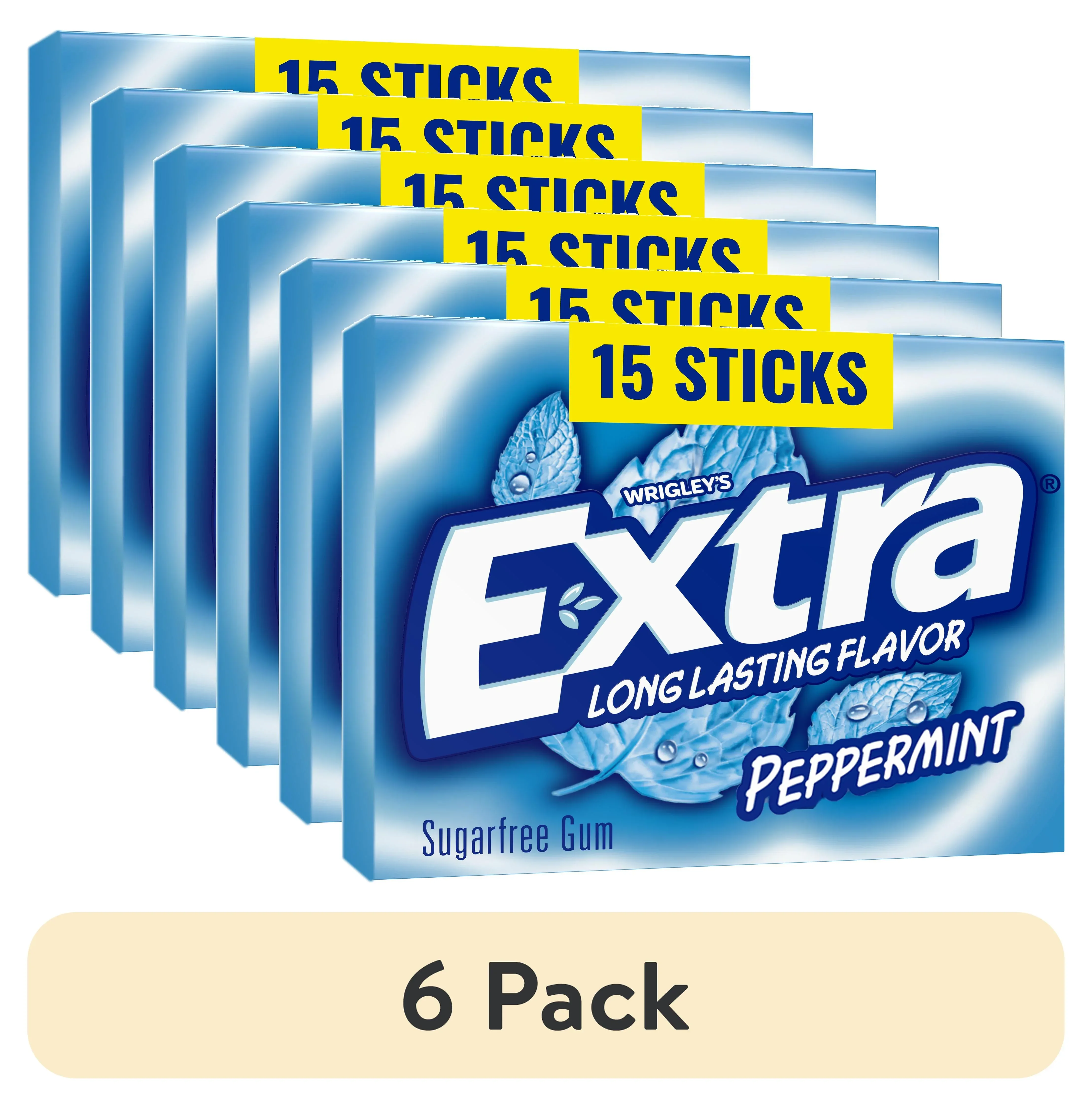 Extra Gum Peppermint Sugar Free Chewing Gum, Single Pack - 15 Stick - Image 13