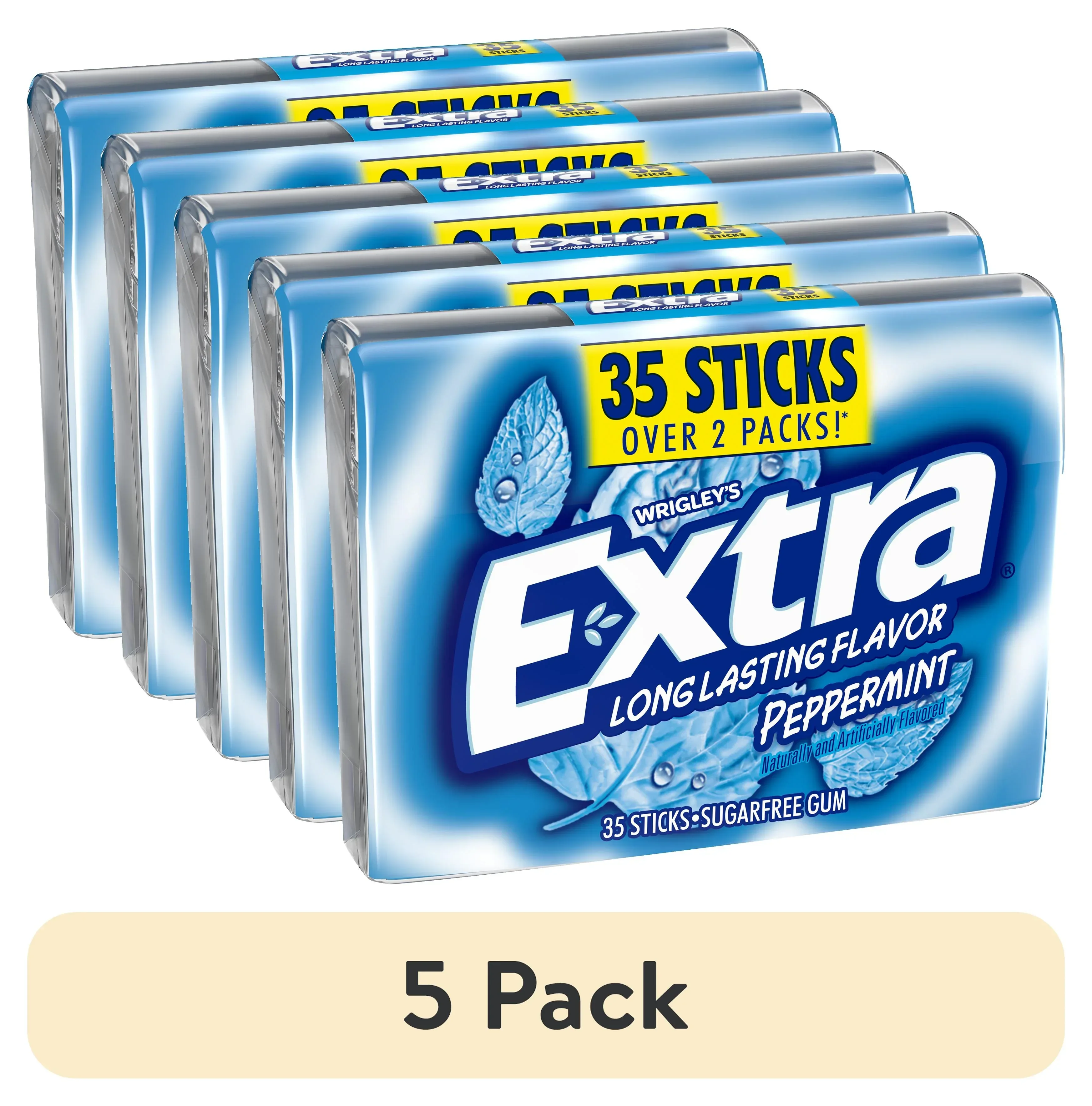 Extra Gum Peppermint Sugar Free Chewing Gum, Single Pack - 15 Stick - Image 18