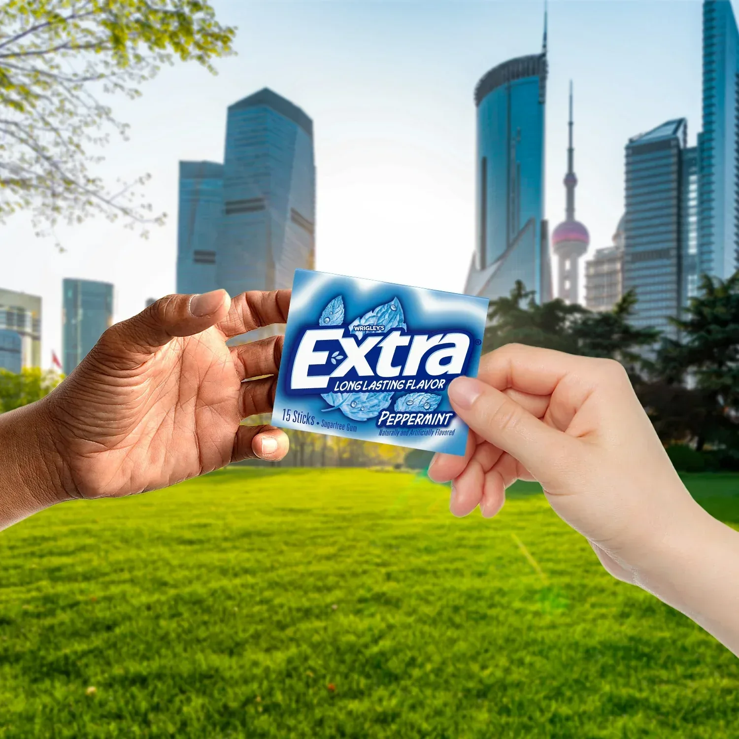 Extra Gum Peppermint Sugar Free Chewing Gum, Single Pack - 15 Stick - Image 4