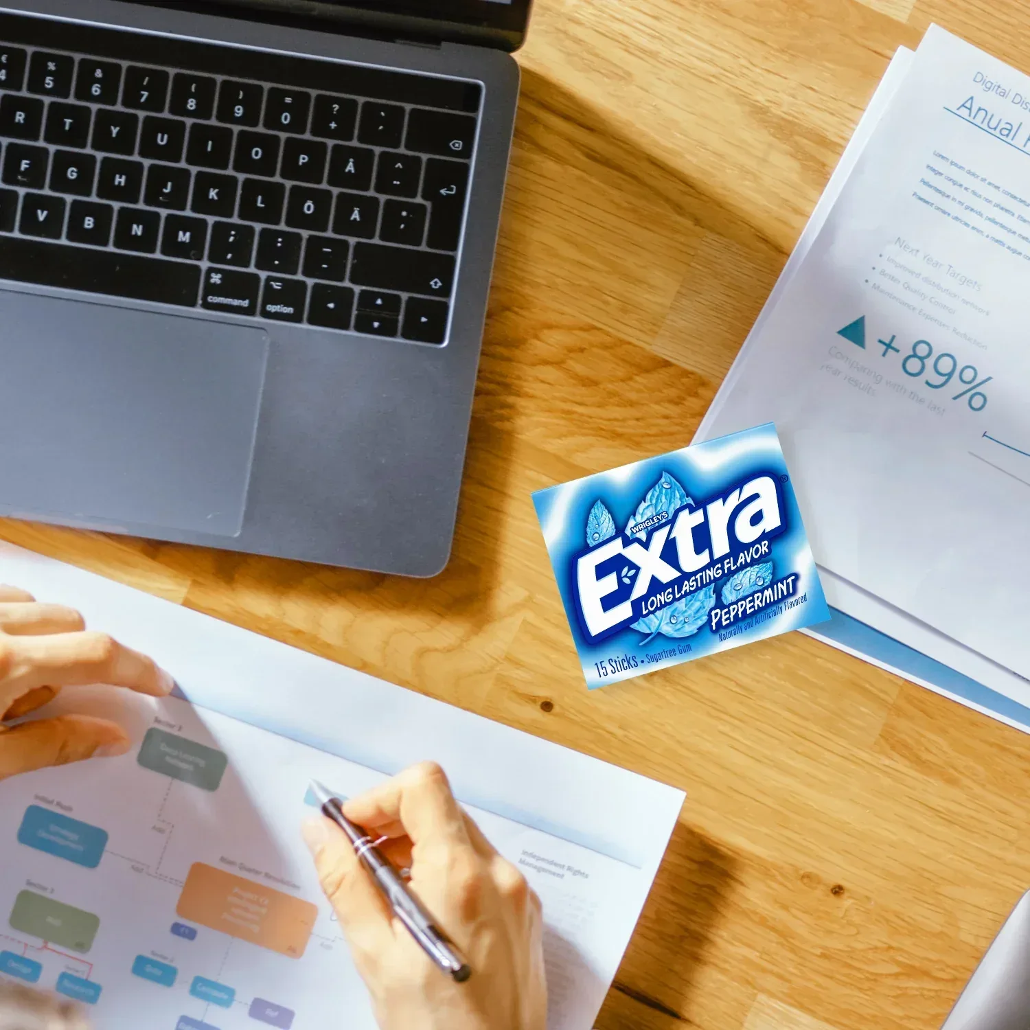 Extra Gum Peppermint Sugar Free Chewing Gum, Single Pack - 15 Stick - Image 5