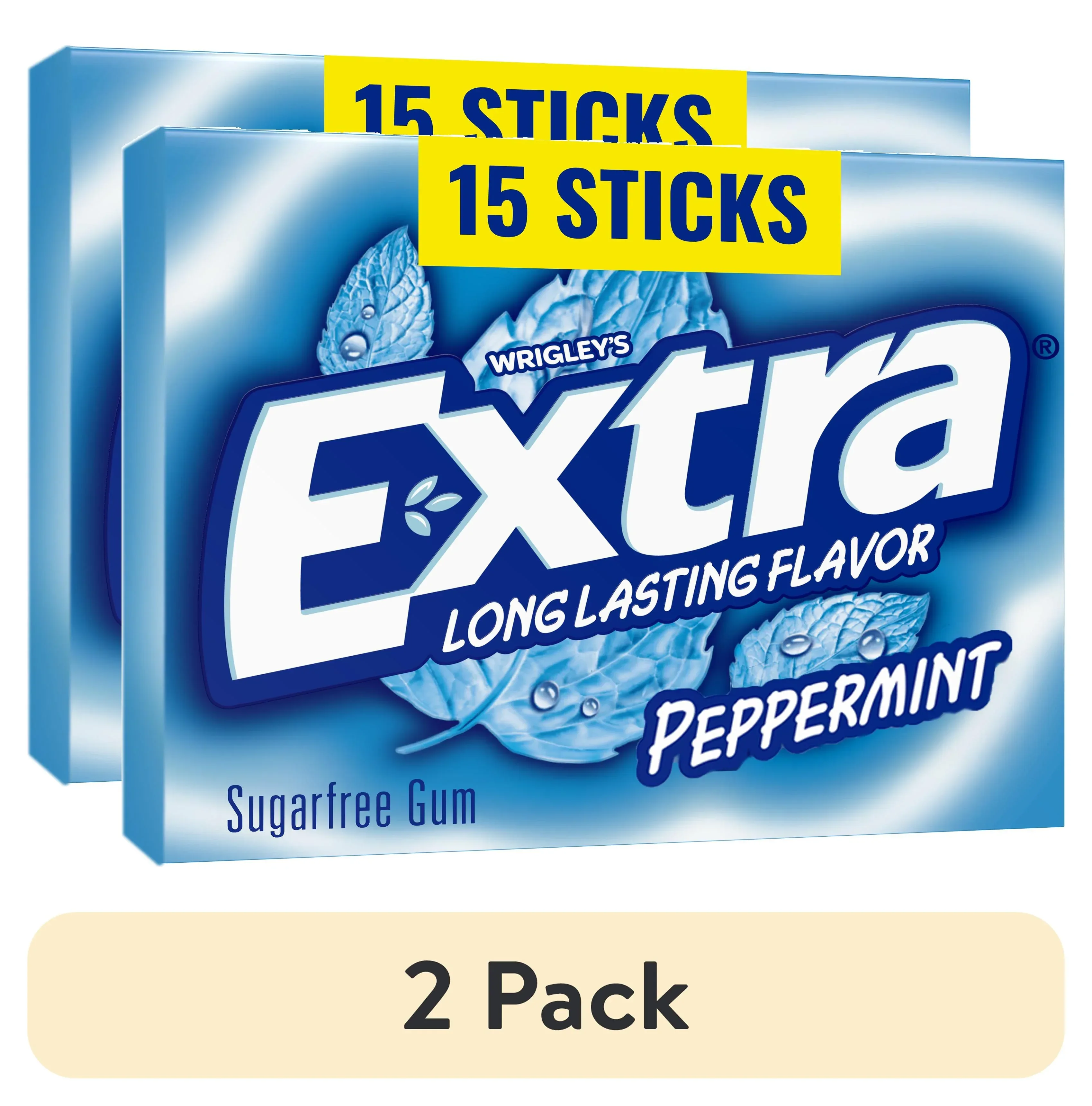 Extra Gum Peppermint Sugar Free Chewing Gum, Single Pack - 15 Stick - Image 9