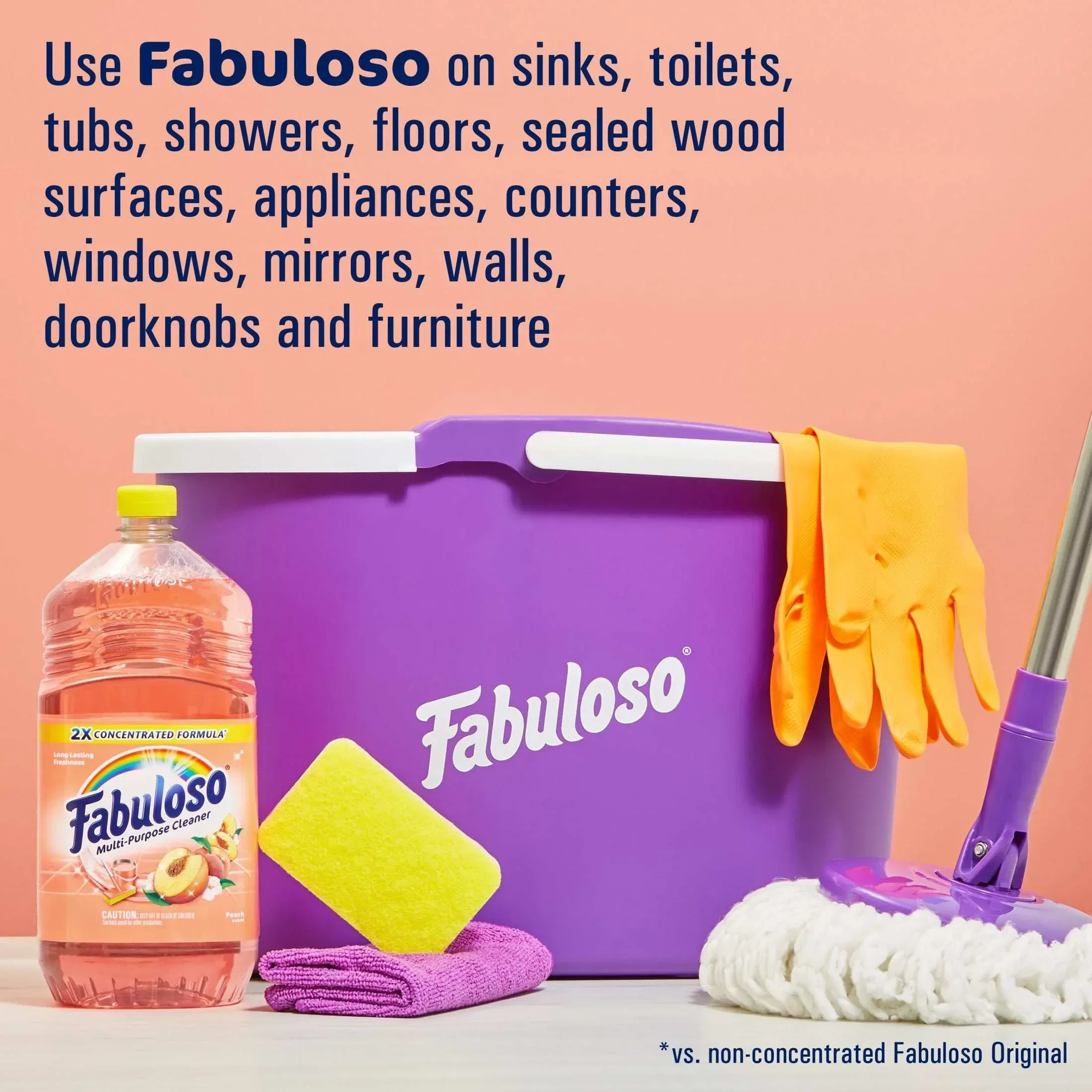 Fabuloso All Purpose Floor Surface Cleaner, Peach Scent, 56 fl oz - Image 5