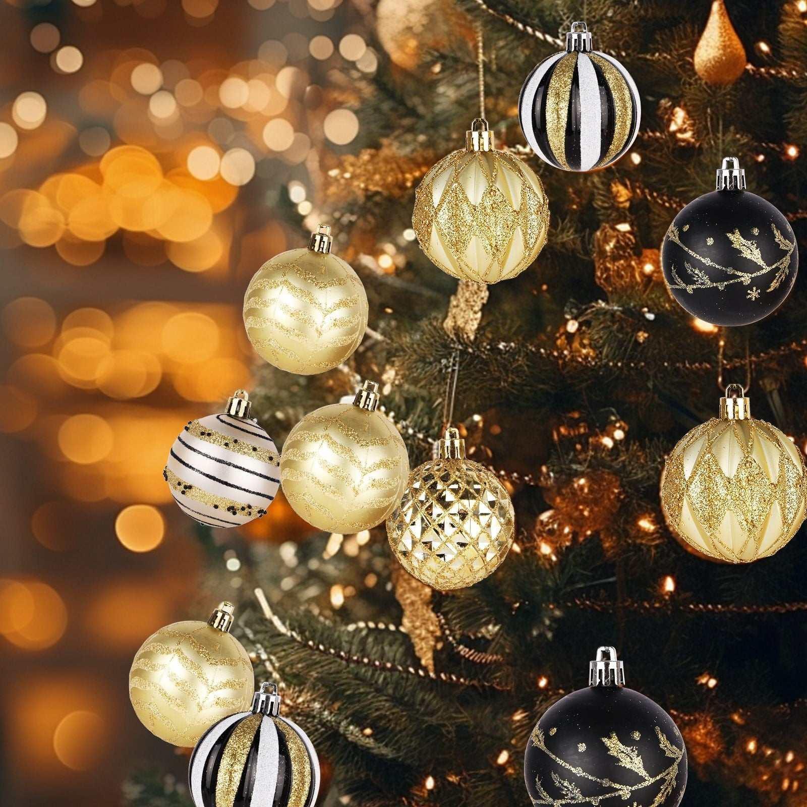 Fall Ornaments for Christmas Trees, 16ct Bronze Copper Brown Gold Shatterproof Fall Christmas Tree Decorations, 2.36 Inches Luxury Hanging Ball Ornaments for Thanksgiving Autumn Harvest - Image 2