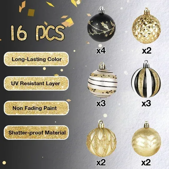 Fall Ornaments for Christmas Trees, 16ct Bronze Copper Brown Gold Shatterproof Fall Christmas Tree Decorations, 2.36 Inches Luxury Hanging Ball Ornaments for Thanksgiving Autumn Harvest - Image 5