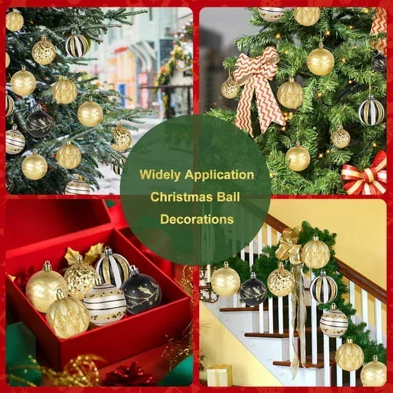 Fall Ornaments for Christmas Trees, 16ct Bronze Copper Brown Gold Shatterproof Fall Christmas Tree Decorations, 2.36 Inches Luxury Hanging Ball Ornaments for Thanksgiving Autumn Harvest - Image 6
