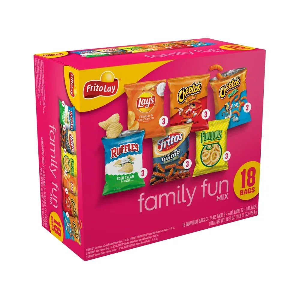 Family Fun Mix Variety Pack Snack Chips, 18 Count Multipack - Image 3