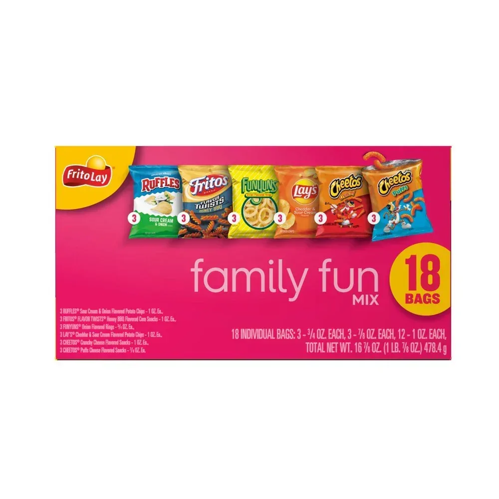 Family Fun Mix Variety Pack Snack Chips, 18 Count Multipack - Image 5