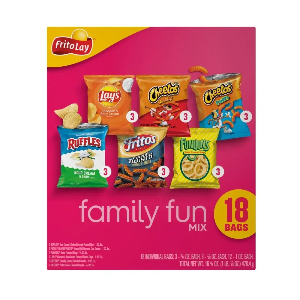 Family Fun Mix Variety Pack Snack Chips, 18 Count Multipack - Image 6